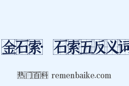 金石索·石索五反义词是什么意思的图片
